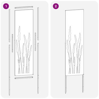 Garten dekoratives Panel Schwarz 32 x 140 cm