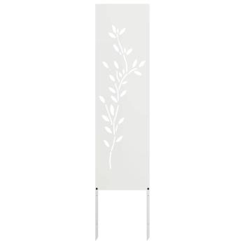Garten dekoratives Panel Weiß 32 x 140 cm Kaltgewalzter Stahl