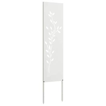 Garten dekoratives Panel Weiß 32 x 140 cm Kaltgewalzter Stahl