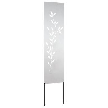 Garten dekoratives Panel Silber 32 x 140 cm Edelstahl