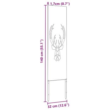 Garten dekoratives Panel Schwarz 32 x 140 cm