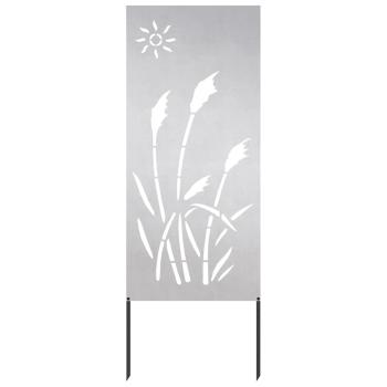 Garten dekoratives Panel Silber 50 x 140 cm Edelstahl