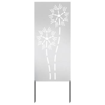 Garten dekoratives Panel Silber 50 x 140 cm Edelstahl