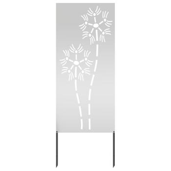 ARDEBO.de - Garten dekoratives Panel Silber 50 x 140 cm
