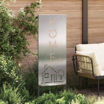 Garten dekoratives Panel Silber 50 x 140 cm Edelstahl