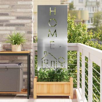 ARDEBO.de - Garten dekoratives Panel Silber 50 x 140 cm