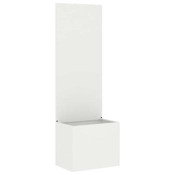 Blumentopf mit dekorativem Paneel Weiß 50 x 140 cm