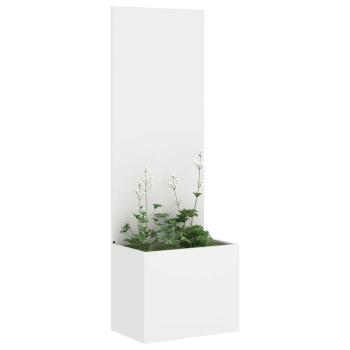 Blumentopf mit dekorativem Paneel Weiß 50 x 140 cm