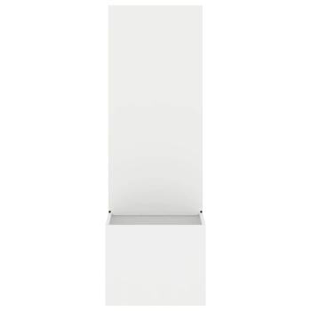 Blumentopf mit dekorativem Paneel Weiß 50 x 140 cm