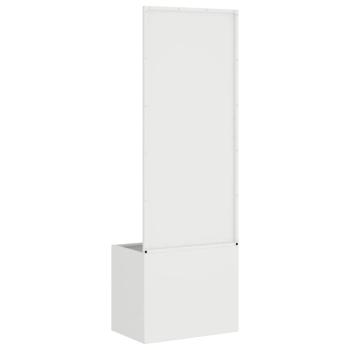 Blumentopf mit dekorativem Paneel Weiß 50 x 140 cm