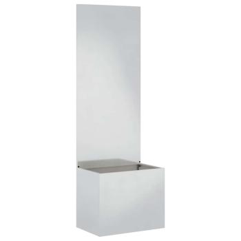 Blumentopf mit dekorativem Paneel Silber 50 x 140 cm Edelstahl