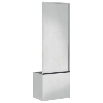 Blumentopf mit dekorativem Paneel Silber 50 x 140 cm Edelstahl