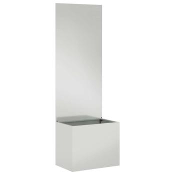 Blumentopf mit dekorativem Paneel Silber 50 x 140 cm