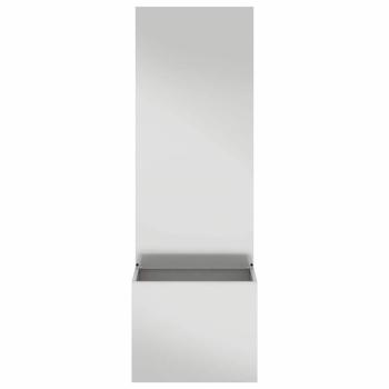 Blumentopf mit dekorativem Paneel Silber 50 x 140 cm