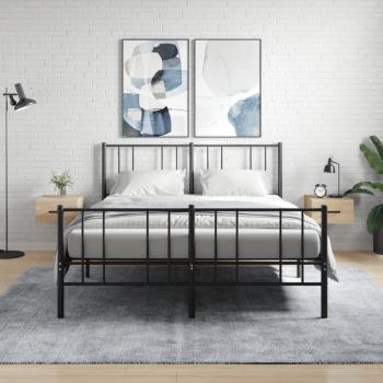 ARDEBO.de - Wand-Nachttische 2 Stk. Sonoma-Eiche 35x35x20 cm