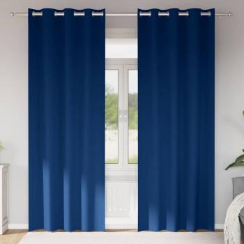 ARDEBO.de - Vorhänge mit Vorhängen 2 pcs Dunkelblau 225 x 140 cm Polyester