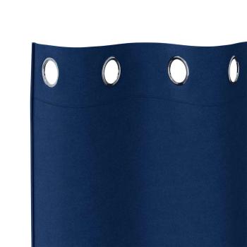Vorhänge mit Vorhängen 2 pcs Dunkelblau 225 x 140 cm Polyester