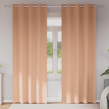ARDEBO.de - Vorhänge mit Vorhängen 2 pcs Hellbraun 245 x 140 cm Polyester