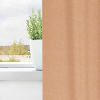 Vorhänge mit Vorhängen 2 pcs Hellbraun 245 x 140 cm Polyester