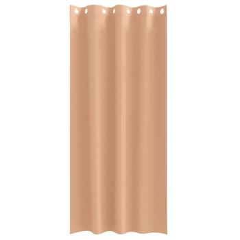 Vorhänge mit Vorhängen 2 pcs Hellbraun 245 x 140 cm Polyester
