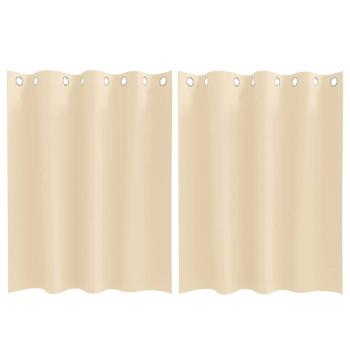 Vorhänge mit Vorhängen 2 pcs Creme 140 x 140 cm Polyester