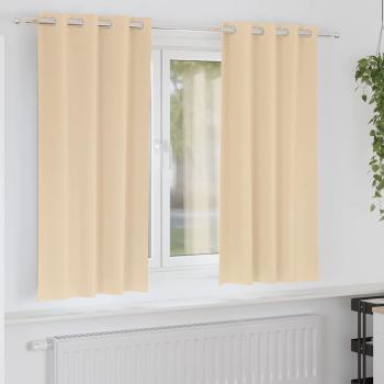ARDEBO.de - Vorhänge mit Vorhängen 2 pcs Creme 175 x 140 cm Polyester