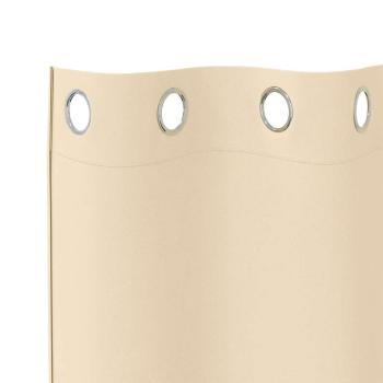 Verdunkelungs-Vorhänge mit Ringen 2 pcs Creme 225 x 140 cm