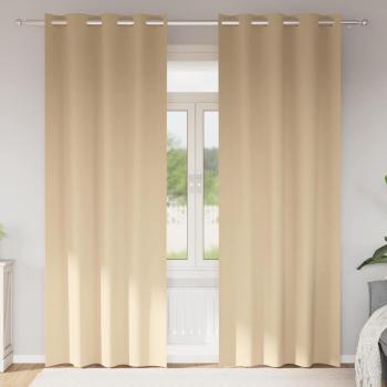 ARDEBO.de - Vorhänge mit Vorhängen 2 pcs Creme 245 x 140 cm Polyester