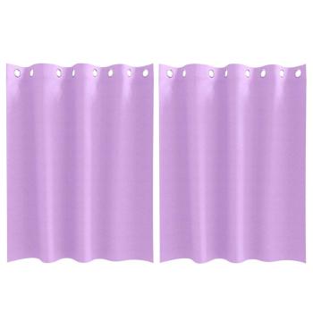 Vorhänge mit Vorhängen 2 pcs Lila 140 x 140 cm Polyester