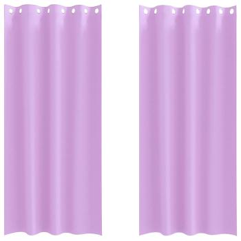 Vorhänge mit Vorhängen 2 pcs Lila 260 x 140 cm Polyester