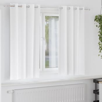 ARDEBO.de - Vorhänge mit Vorhängen 2 pcs Reinweiß 175 x 140 cm Polyester