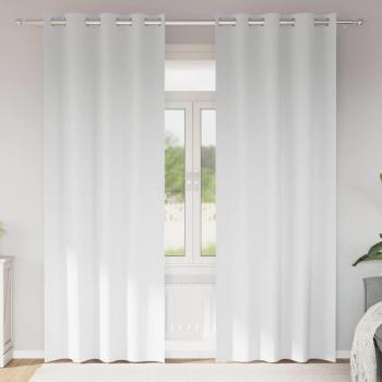ARDEBO.de - Vorhänge mit Vorhängen 2 pcs Reinweiß 225 x 140 cm Polyester