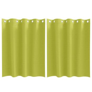 Vorhänge mit Vorhängen 2 pcs Apfelgrün 140 x 140 cm Polyester