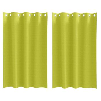 Vorhänge mit Vorhängen 2 pcs Apfelgrün 175 x 140 cm Polyester