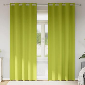 ARDEBO.de - Vorhänge mit Vorhängen 2 pcs Apfelgrün 245 x 140 cm Polyester