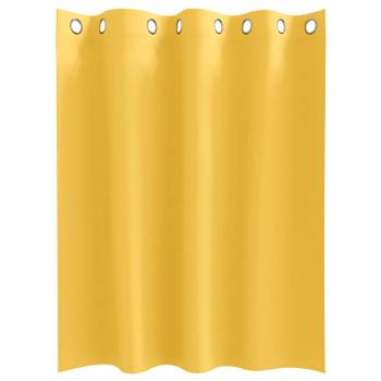 Vorhänge mit Vorhängen 2 pcs Senfgelb 140 x 140 cm Polyester