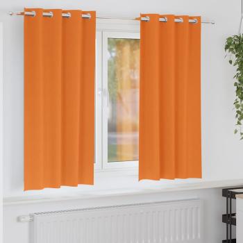 ARDEBO.de - Vorhänge 2 pcs Leuchtendes Orange 175 x 140 cm Polyester