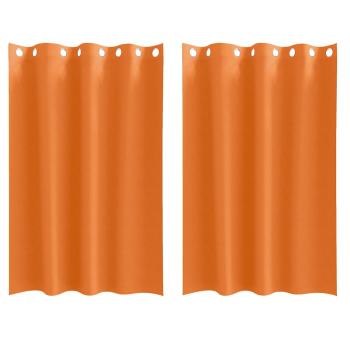 Vorhänge 2 pcs Leuchtendes Orange 175 x 140 cm Polyester