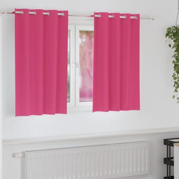 ARDEBO.de - Vorhänge 2 pcs Leuchtendes Pink 140 x 140 cm Polyester