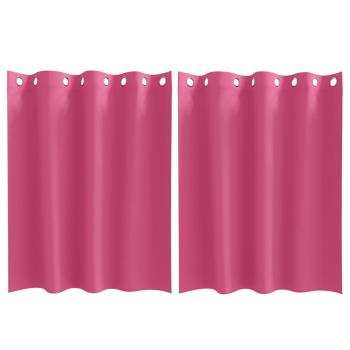 Vorhänge 2 pcs Leuchtendes Pink 140 x 140 cm Polyester