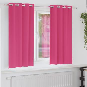 ARDEBO.de - Vorhänge 2 pcs Leuchtendes Pink 175 x 140 cm Polyester