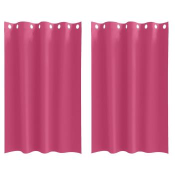 Vorhänge 2 pcs Leuchtendes Pink 175 x 140 cm Polyester