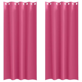 Vorhänge 2 pcs Leuchtendes Pink 245 x 140 cm Polyester