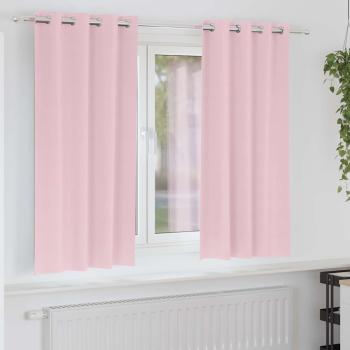 ARDEBO.de - Vorhänge mit Vorhängen 2 pcs Baby Pink 175 x 140 cm Polyester