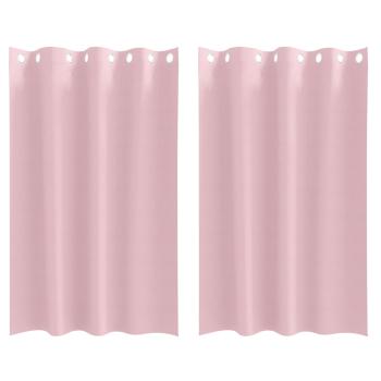 Vorhänge mit Vorhängen 2 pcs Baby Pink 175 x 140 cm Polyester