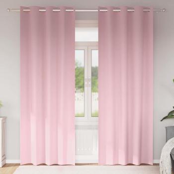 ARDEBO.de - Vorhänge mit Vorhängen 2 pcs Baby Pink 225 x 140 cm Polyester