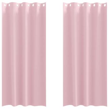 Vorhänge mit Vorhängen 2 pcs Baby Pink 260 x 140 cm Polyester