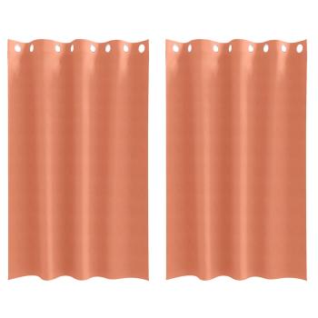 Vorhänge mit Vorhängen 2 pcs Terrakotta 175 x 140 cm Polyester