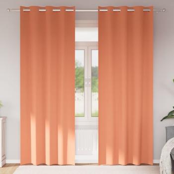 ARDEBO.de - Vorhänge mit Vorhängen 2 pcs Terrakotta 260 x 140 cm Polyester