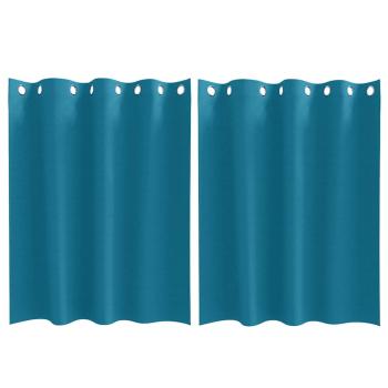 Vorhänge mit Vorhängen 2 pcs Türkis 140 x 140 cm Polyester
